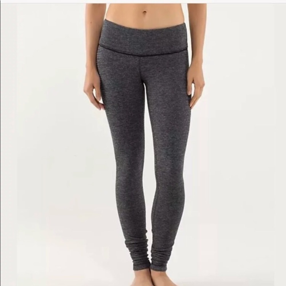 Dark Grey Lightly Striped lululemon Leggings